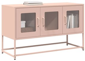 rózsaszín hidegen hengerelt acél TV-szekrény 100,5x39x60,5 cm