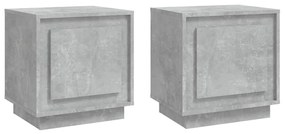 2 db betonszürke szerelt fa éjjeliszekrény 44x35x45 cm