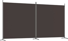 vidaXL 2 paneles barna szövet paraván 348x180 cm
