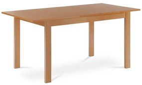 Kihúzható étkezőasztal 120+30x80x74 cm, MDF asztallap, furnér, tömörfa lábak, bükk színben