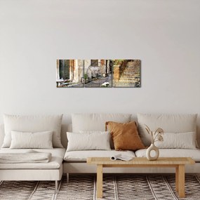 Kép - Róma régi utcái (órával) (90x30 cm)