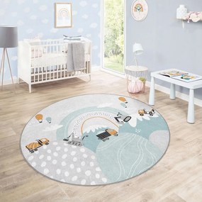 Mosható gyerek szőnyeg ø120 cm Snowy Hills – Mila Home