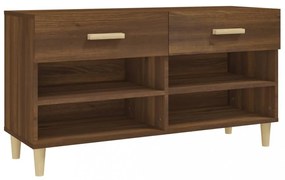 barna tölgyszínű szerelt fa cipősszekrény 102 x 35 x 55 cm