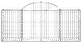 15 db íves horganyzott vas gabion kosár 200x50x80/100 cm