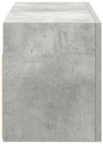 betonszürke szerelt fa fali fürdőszobaszekrény 60 x 25 x 30 cm