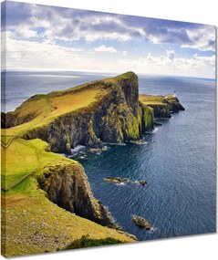 Vászonkép 40x40 Világítótorony Tengerparti kilátás Tenger Nyaralás