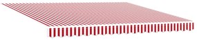Automatikus behúzható napellenző LED-es piros-fehér csíkkal 400x300 cm