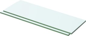 vidaXL 2 db átlátszó üveg paneles polc 50 x 12 cm