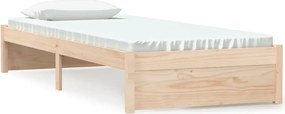 vidaXL Small Single tömör fa ágykeret 75 x 190 cm