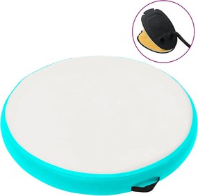 vidaXL zöld PVC felfújható tornamatrac pumpával 100 x 100 x 20 cm