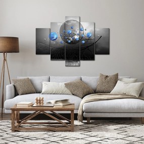 Kék absztrakt gömbök képe (150x105 cm)