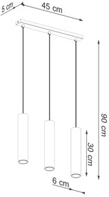 Sollux SL.1201 - Csillár zsinóron LAGOS 3xGU10/10W/230V arany