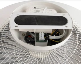 Ezüst színű mennyezeti ventilátor csillag effektussal ,LED-del, fényerőszabályzóval és távirányítóval (60cm)