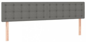 sötétszürke szövet LED-es fejtámla 160x5x78/88 cm