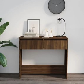 barna tölgyszínű szerelt fa dohányzóasztal 89x41x76,5 cm