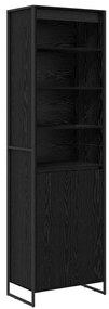 Magas szekrények 2 pcs Fekete tölgy 60 x 36 x 300 cm Faanyag