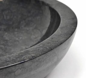 DIVERO Mosdókagyló márvány fekete