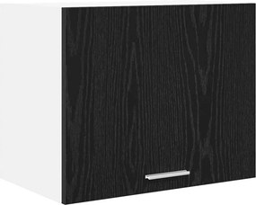 vidaXL Függő szekrény Fekete tölgy és fehér 50 x 31 x 40 cm Faanyag