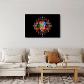 Kép - Buddha mellszobra neon színekben (90x60 cm)