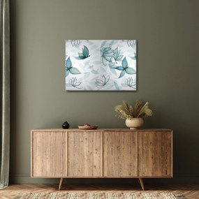 Kép - kék csokornyakkendő (70x50 cm)