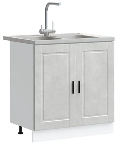 Mosogatószekrény Porto 2 pcs Szürke 80 x 46 x 84.5 cm Faanyag