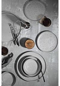 24 darabos szürke/porcelán étkészlet