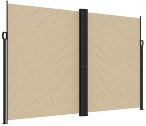 bézs behúzható oldalsó napellenző 220 x 1200 cm