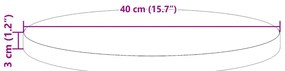 fehér tömör fenyőfa kerek asztallap Ø40 x 3 cm