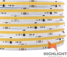 Led szalag Digitális Cob Cct Vízálló Profesional 24V WS2811 IP67 9W 5m