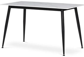4 Személyes Étkezőgarnitúra, Asztal 4 székkel. Asztalméret: 130x80 cm. Márványhatású kerámia asztallap