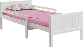 Ágy, állítható hosszúság, fehér, EUNIKA