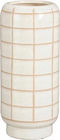 Kerámia váza ekrü 32,5x14 cm minimalista skandináv stílusban