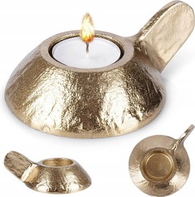 Gyertyatartó Fém Arany Állvány Gyertyatartó Tealight Asztal Fogantyúval
