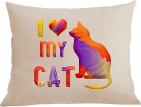 Párna párnahuzat Szeretem a macskámat
