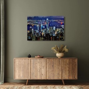 Egy kép a felhőkarcolók éjjel (90x60 cm)