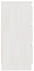 2 db fehér tömör fenyőfa éjjeliszekrény 40 x 29,5 x 64 cm