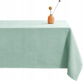 Abrosz asztalra anyag vízálló lenvászon textúra világoszöld 120x120 cm