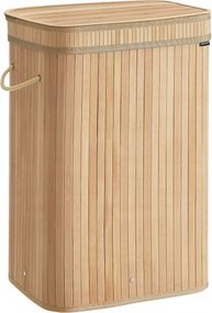 Bambusz Szennyestartó Kosár fogantyús fedéllel 72 L kivehető zsák
