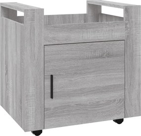 vidaXL szürke sonoma szerelt fa asztal-kocsi 60 x 45 x 60 cm
