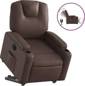 vidaXL elektromos barna műbőr felállást segítő dönthető fotel
