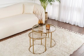 Aurum 60/42 arany dohányzóasztal, bronz üveglappal