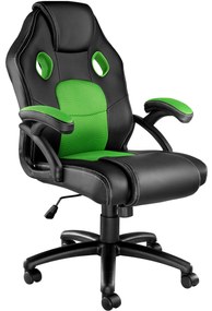 tectake 403455 mike sportos irodai szék - fekete/zöld