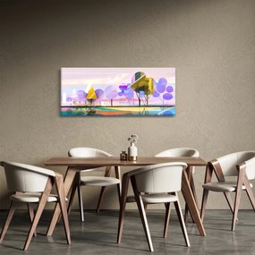 Kép - absztrakció, táj (120x50 cm)