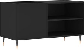 vidaXL fekete szerelt fa hanglemezszekrény 85x38x48 cm