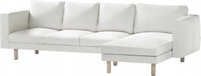 Dekoria Norsborg 4 személyes kanapé huzat Ikea székkel fehér