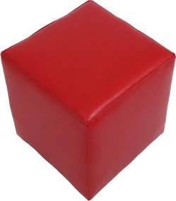 Cube puff - műbőr, piros - 21900 R