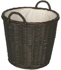 Fonott kosár fogantyúval tűzifához 50x48 cm