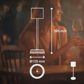 Briloner 7521016 - SIGO LED dimmelhető asztali lámpa 2,5W/5V IP44 2600 mAh fehér