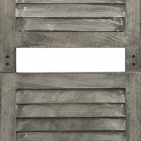 szürke 6 paneles tömör faparaván 214 x 166 cm
