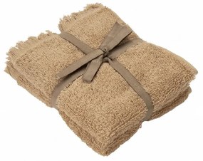 Világosbarna pamut törölköző szett 2 db-os 30x50 cm FRINO – Blomus